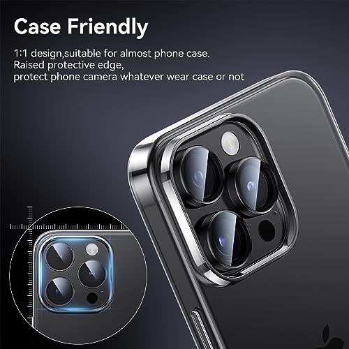Iphone 15 Promax İçin Safir Kamera Koruma Lensi Siyah Titanyum