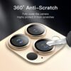 Iphone 13 Pro İçin Safir Kamera Koruma Lensi Altın Gold