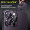 Iphone 14 Promax İçin Safir Kamera Koruma Lensi Derin Mor