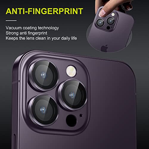 Iphone 14 Promax İçin Safir Kamera Koruma Lensi Derin Mor