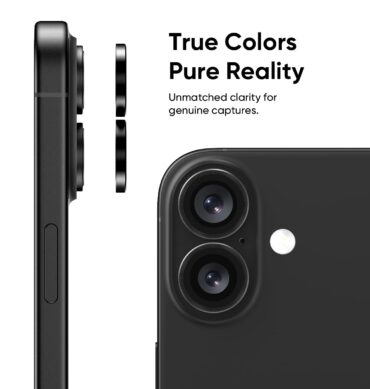 Iphone 16 İçin Safir Kamera Koruma Lensi Siyah