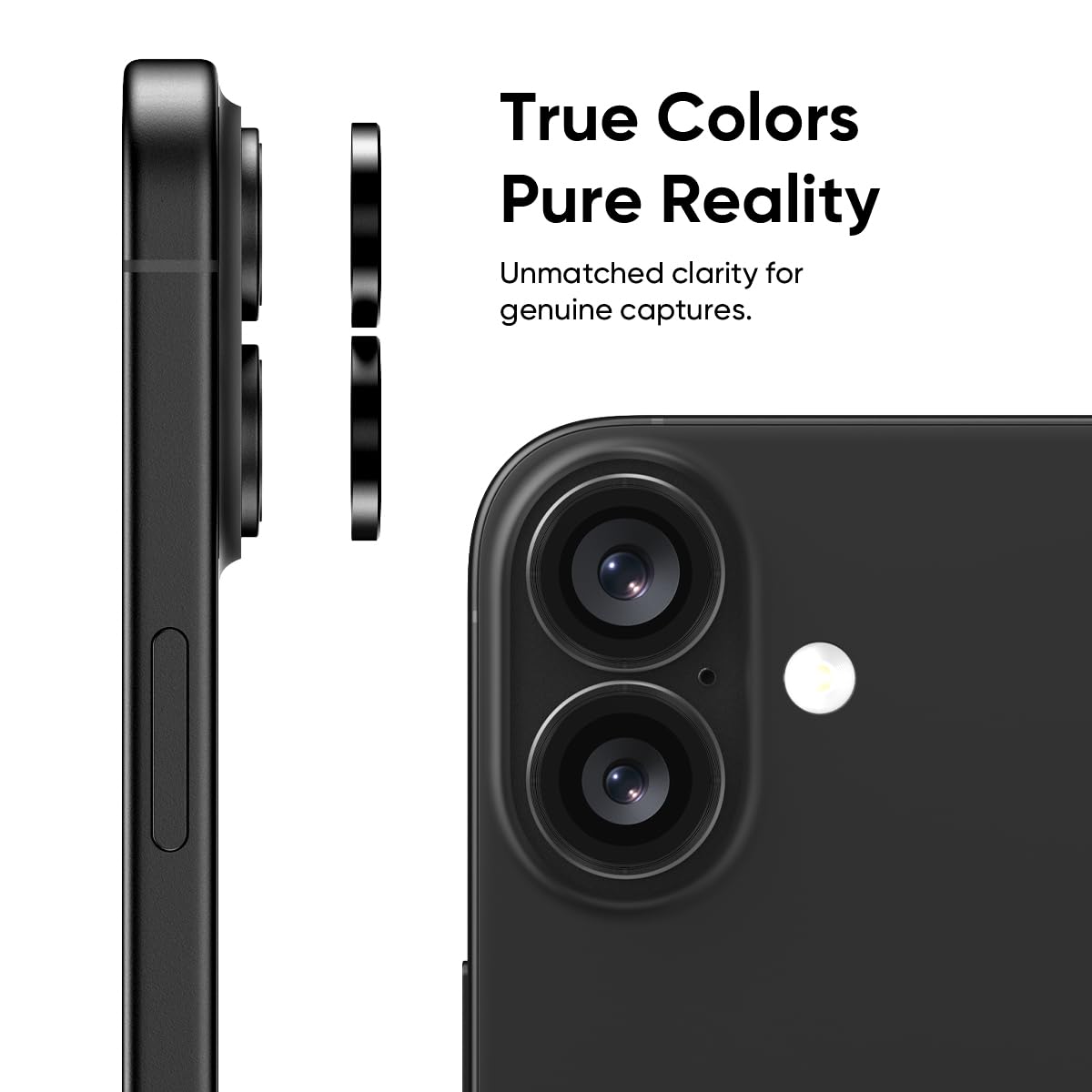 Iphone 16 İçin Safir Kamera Koruma Lensi Siyah
