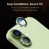 Iphone 17 İçin Safir Kamera Koruma Lensi Yeşil