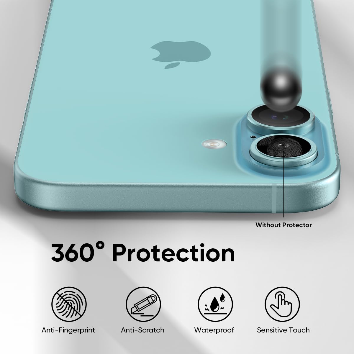 Iphone 16 İçin Safir Kamera Koruma Lensi Deniz Mavisi Iphone 16 İçin Safir Kamera Koruma Lensi Deniz Mavisi