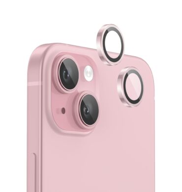 Iphone 15 İçin Safir Kamera Koruma Lensi Pembe