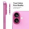 Iphone 16 İçin Safir Kamera Koruma Lensi Pembe Iphone 16 İçin Safir Kamera Koruma Lensi Pembe