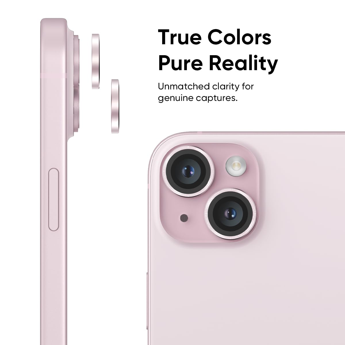 Iphone 15 İçin Safir Kamera Koruma Lensi Pembe Iphone 15 İçin Safir Kamera Koruma Lensi Pembe