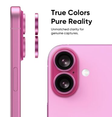Iphone 16 İçin Safir Kamera Koruma Lensi Pembe