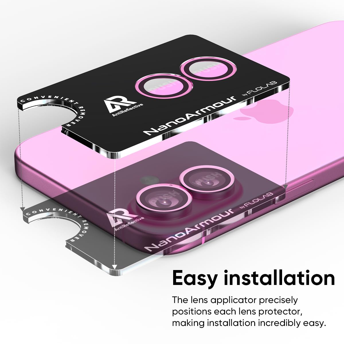 Iphone 16 İçin Safir Kamera Koruma Lensi Pembe Iphone 16 İçin Safir Kamera Koruma Lensi Pembe