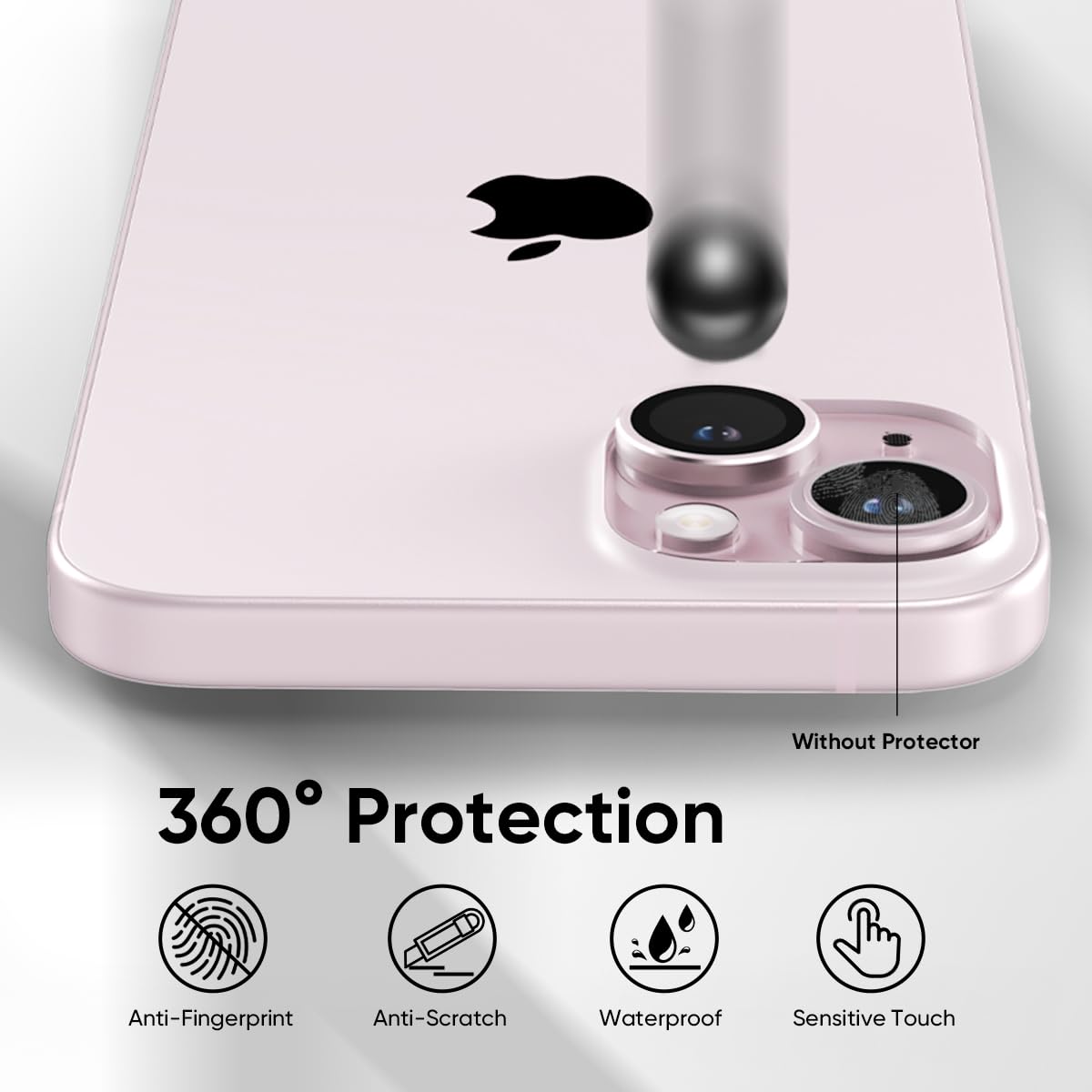 Iphone 15 Plus İçin Safir Kamera Koruma Lensi Pembe Iphone 15 Plus İçin Safir Kamera Koruma Lensi Pembe