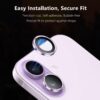 Iphone 17 İçin Safir Kamera Koruma Lensi Lavanta