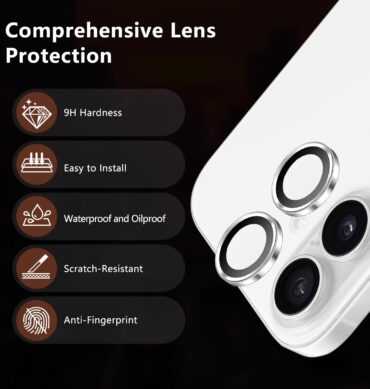 Iphone 17 İçin Safir Kamera Koruma Lensi Gri