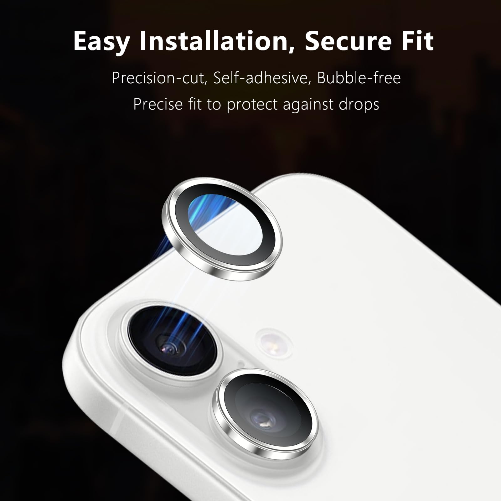 Iphone 17 İçin Safir Kamera Koruma Lensi Gri