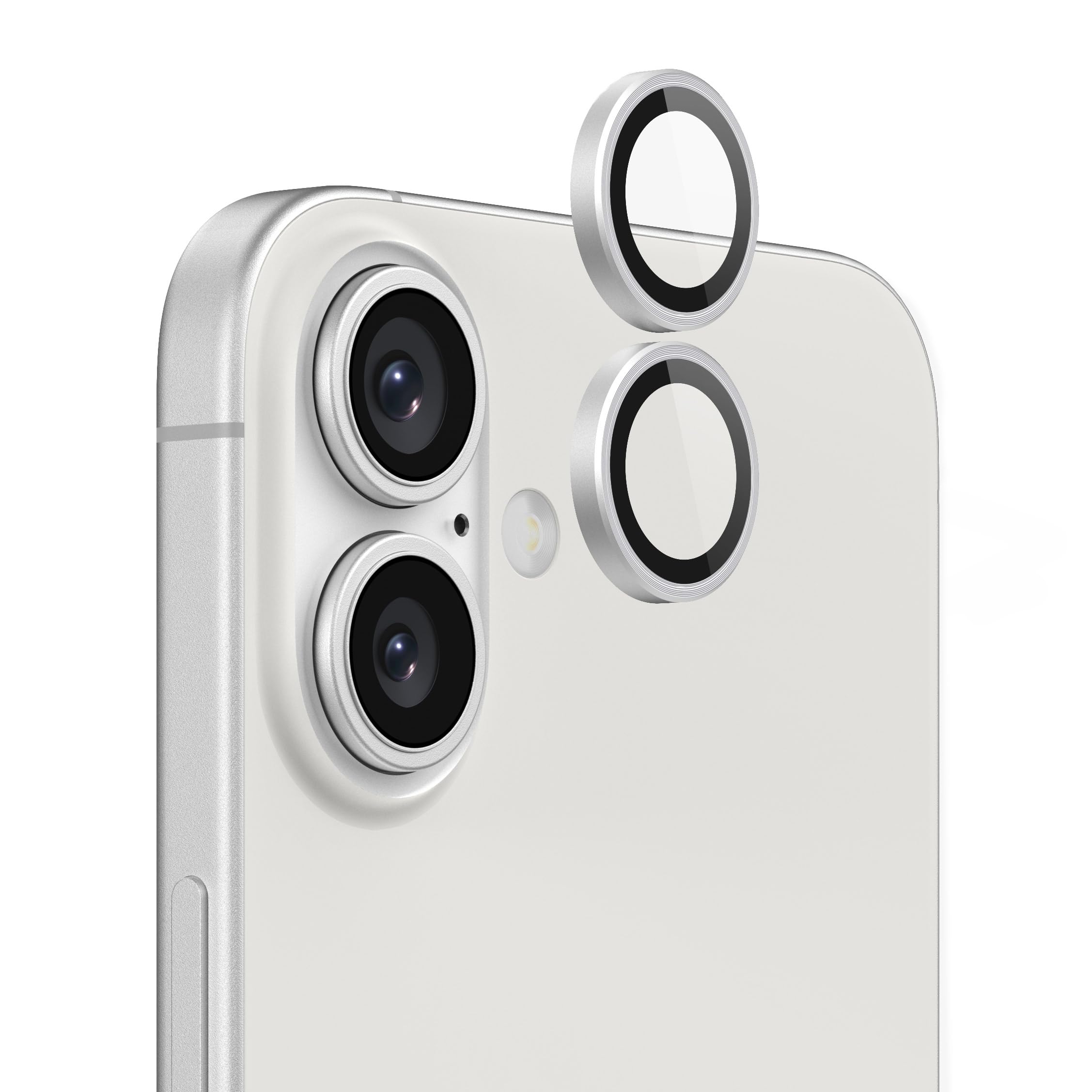 Iphone 16 İçin Safir Kamera Koruma Lensi Silver Gümüş Gri