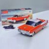WS-1965 Nostaljik Klasik Araba Tasarımlı Bluetooth Hoparlör (FM Radyo / TWS / TF / USB) Turuncu Orange