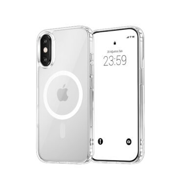 Iphone XS İçin Magsafe Özellikli Şeffaf Silikon Kılıf Kapak