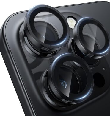 Iphone 16 Promax İçin Safir Kamera Koruma Lensi Siyah Titanyum