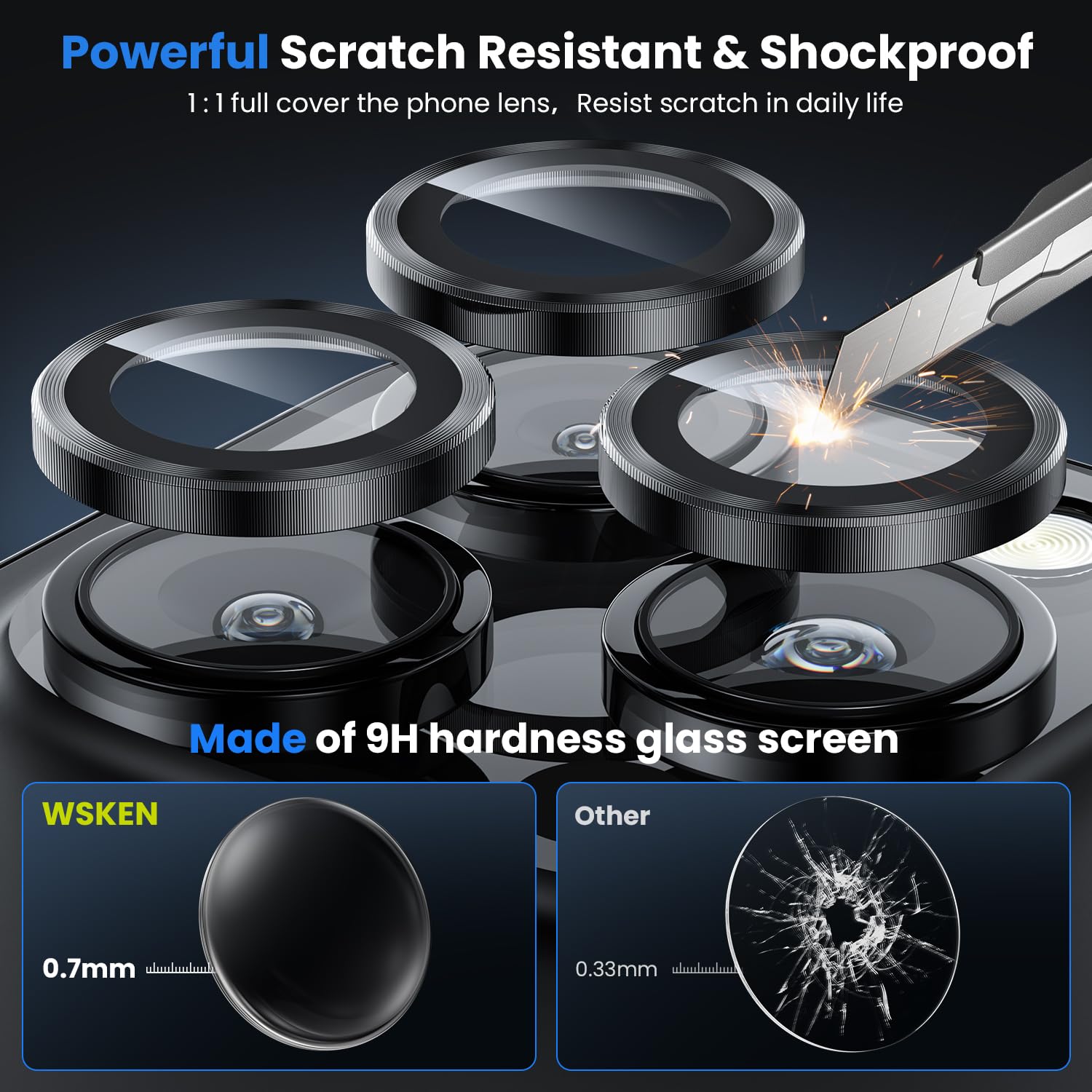 Iphone 16 Pro İçin Safir Kamera Koruma Lensi Siyah Titanyum Iphone 16 Pro İçin Safir Kamera Koruma Lensi Siyah Titanyum