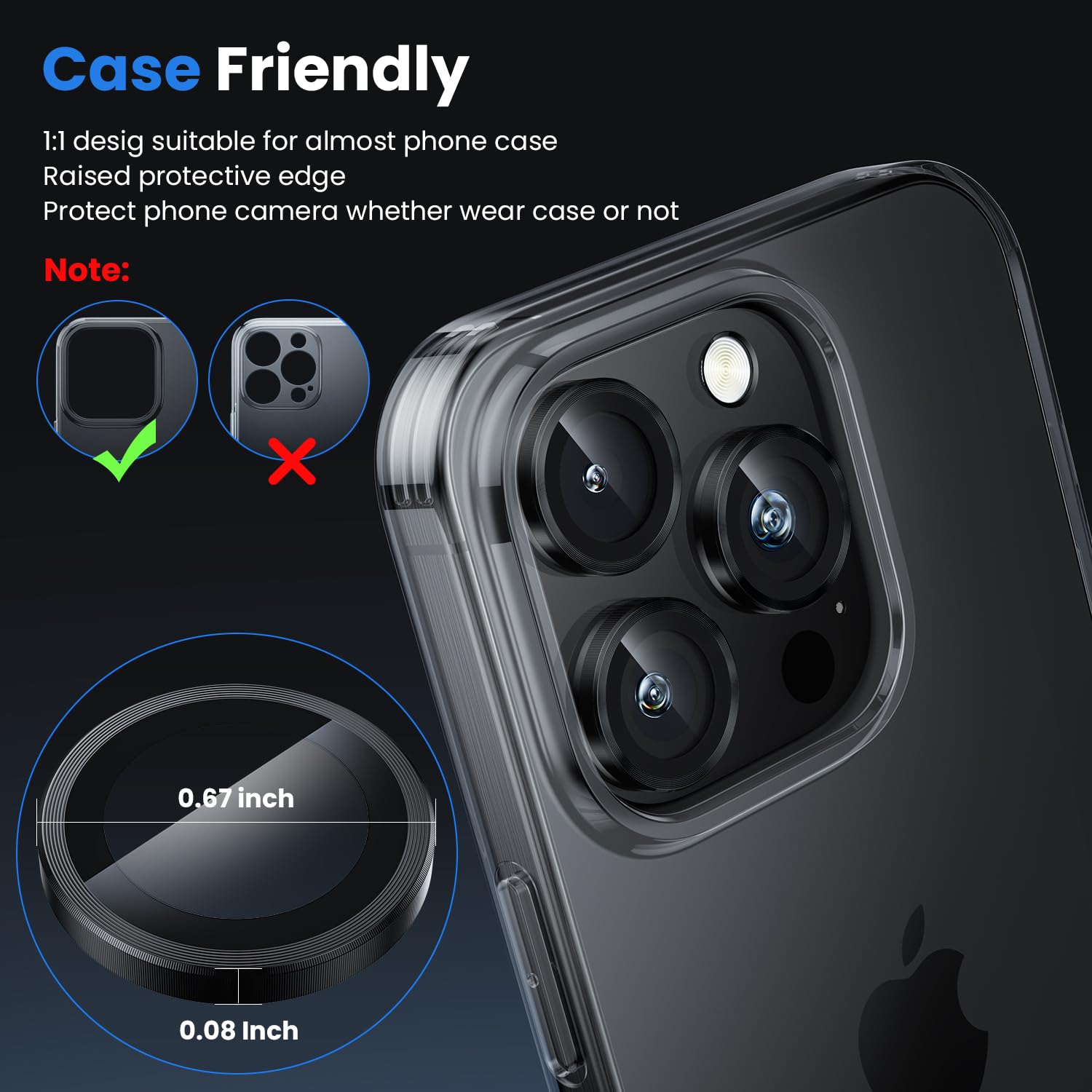 Iphone 16 Pro İçin Safir Kamera Koruma Lensi Siyah Titanyum Iphone 16 Pro İçin Safir Kamera Koruma Lensi Siyah Titanyum