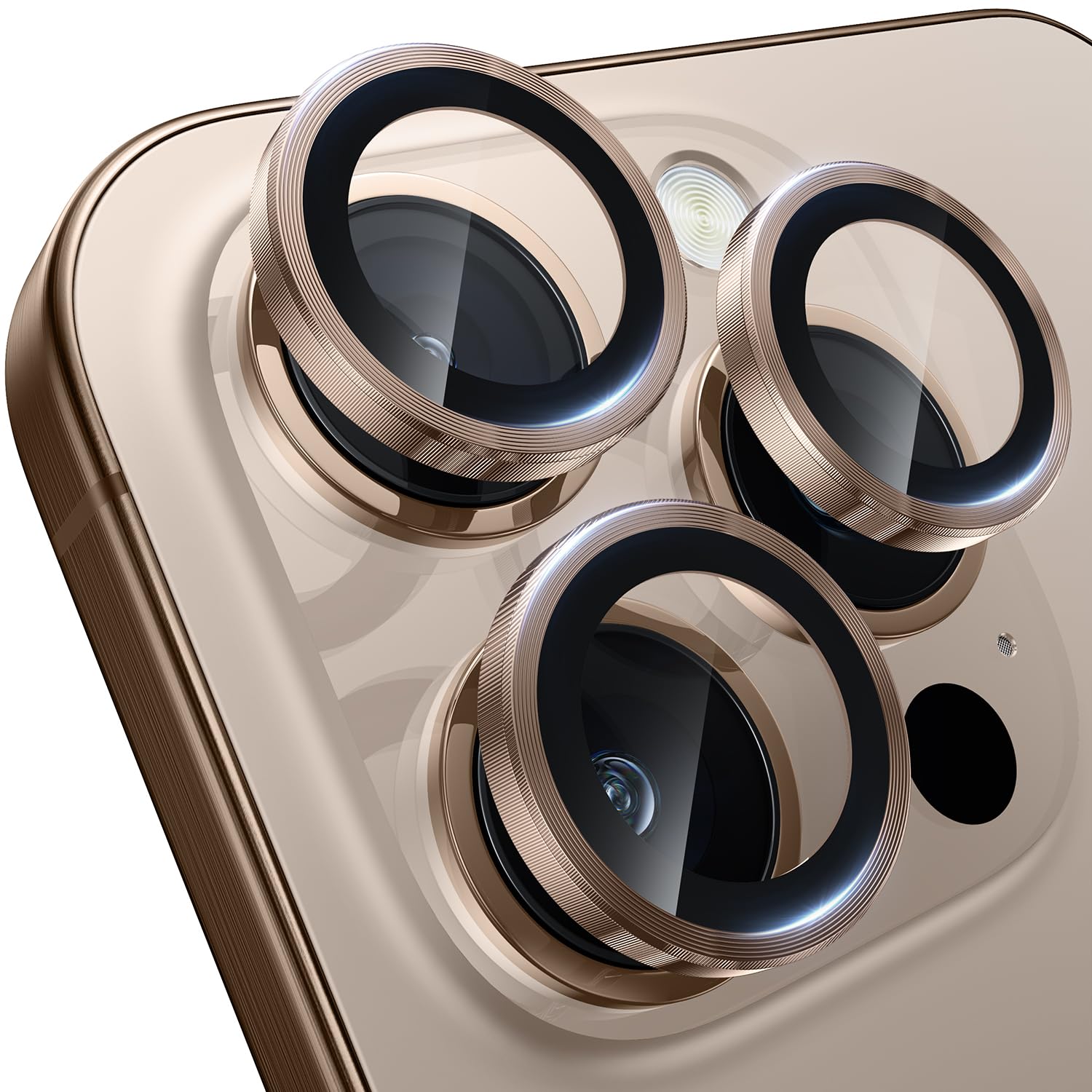 Iphone 16 Pro İçin Safir Kamera Koruma Lensi Çöl Titanyum Iphone 16 Pro İçin Safir Kamera Koruma Lensi Çöl Titanyum