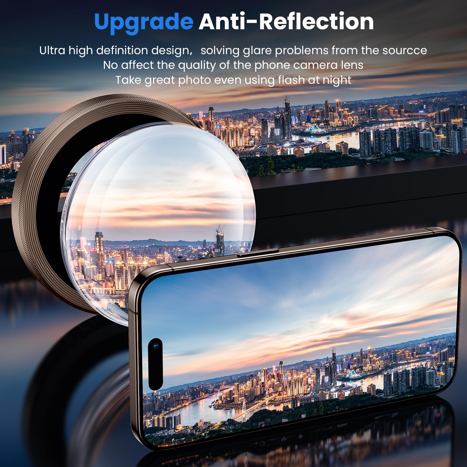Iphone 16 Promax İçin Safir Kamera Koruma Lensi Çöl Titanyum