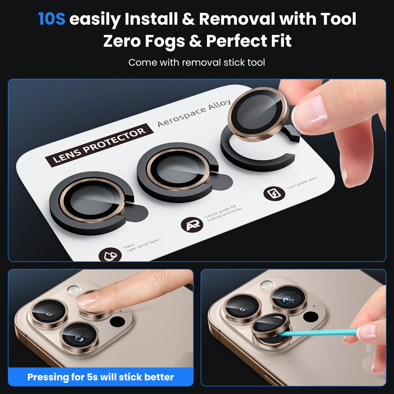 Iphone 16 Pro İçin Safir Kamera Koruma Lensi Çöl Titanyum Iphone 16 Pro İçin Safir Kamera Koruma Lensi Çöl Titanyum