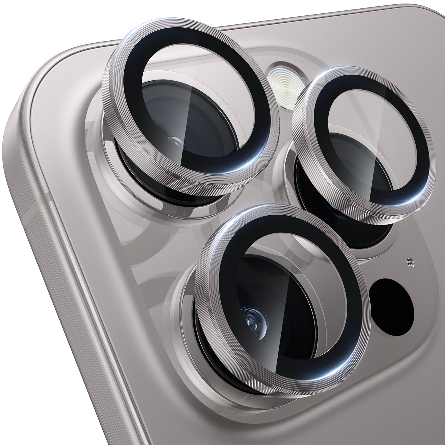 Iphone 16 Pro İçin Safir Kamera Koruma Lensi Naturel Titanyum