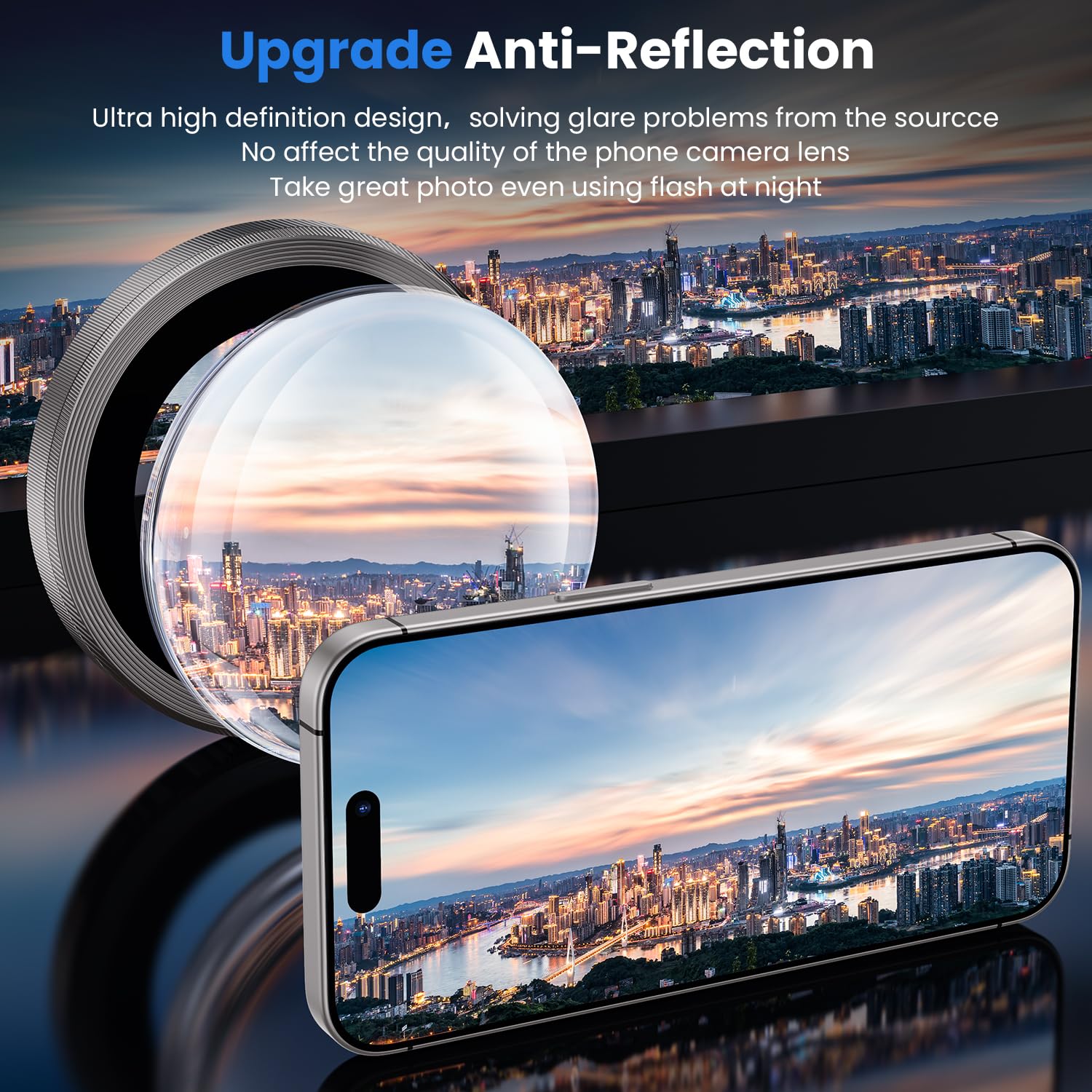 Iphone 16 Promax İçin Safir Kamera Koruma Lensi Naturel Titanyum