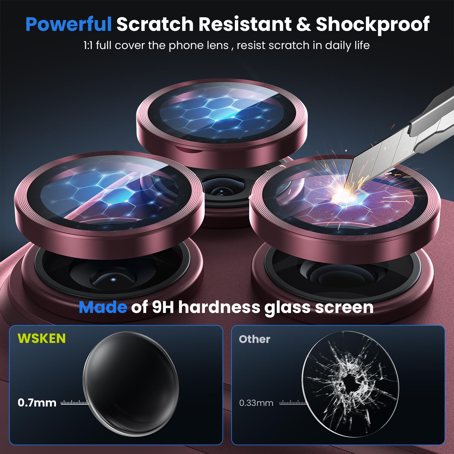 Iphone 18 Pro İçin Safir Kamera Koruma Lensi Bordo Iphone 18 Pro İçin Safir Kamera Koruma Lensi Bordo