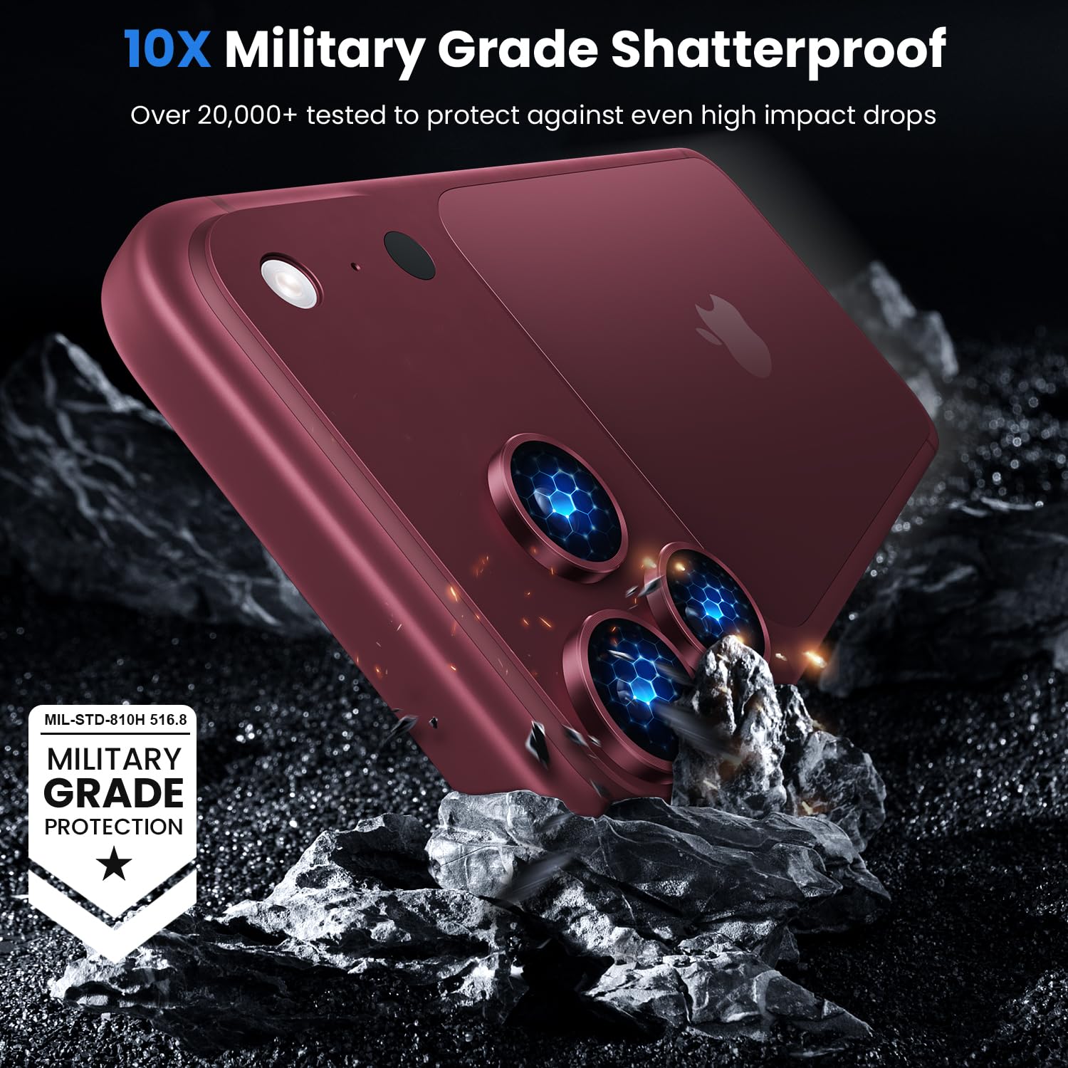Iphone 18 Pro İçin Safir Kamera Koruma Lensi Bordo Iphone 18 Pro İçin Safir Kamera Koruma Lensi Bordo