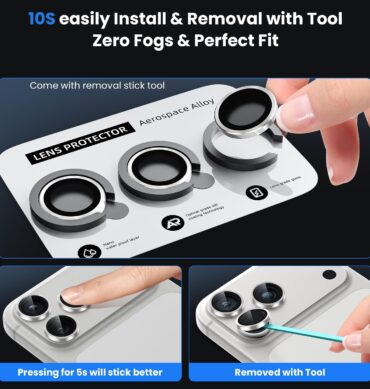 Iphone 18 Pro İçin Safir Kamera Koruma Lensi Gri