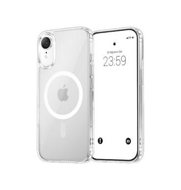 Iphone XR İçin Magsafe Özellikli Şeffaf Silikon Kılıf Kapak