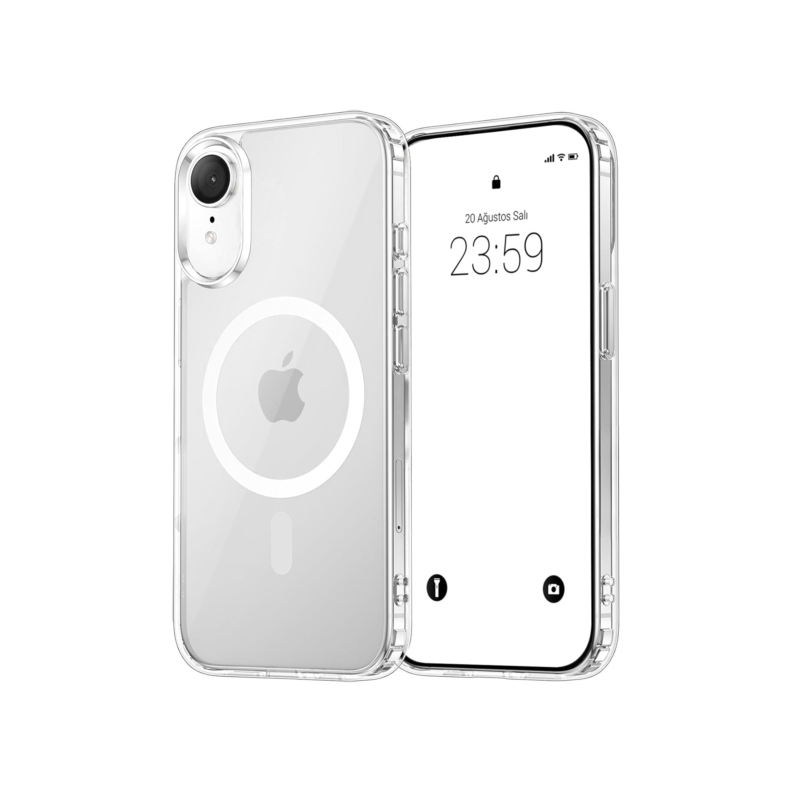 Iphone XR İçin Magsafe Özellikli Şeffaf Silikon Kılıf Kapak Iphone XR İçin Magsafe Özellikli Şeffaf Silikon Kılıf Kapak