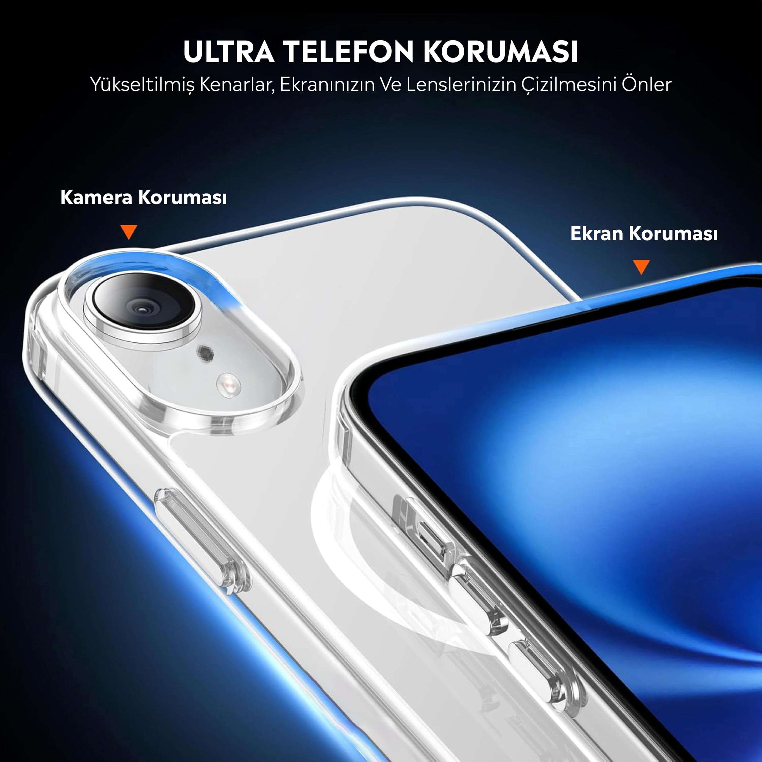 Iphone XR İçin Magsafe Özellikli Şeffaf Silikon Kılıf Kapak Iphone XR İçin Magsafe Özellikli Şeffaf Silikon Kılıf Kapak