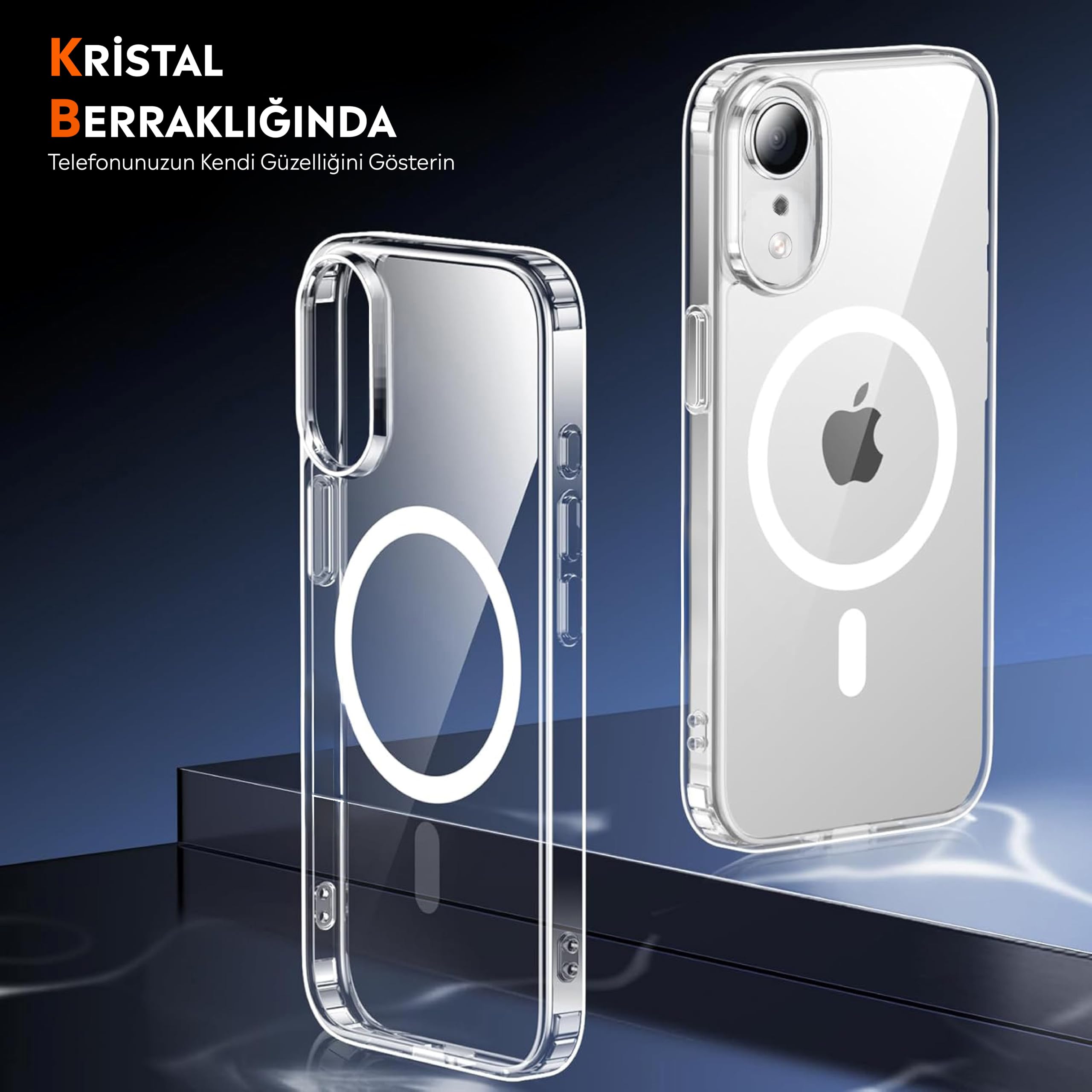 Iphone XR İçin Magsafe Özellikli Şeffaf Silikon Kılıf Kapak Iphone XR İçin Magsafe Özellikli Şeffaf Silikon Kılıf Kapak